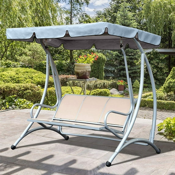 Iumwxz Patio and Garden Collections Outdoor Patio Replacement Swing Cover 2-Person Garden Hammock Seat Oxford Fabric Waterproof UV Protection for Courtyard Lawn Furniture