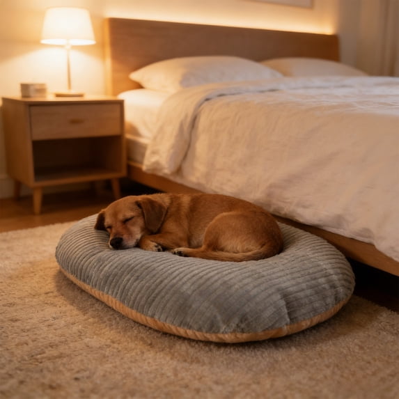 Iumwxz Pet Bed for Dogs and Cats, Reversible Cotton Mat with Removable Washable Cover, Soft Fluffy Padding for Small Medium Pets up to 41.9 lb, Durable Stain Resistant Indoor Pet Mat 45x35 cm