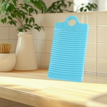 Iumwxz Plastic Handheld Washboard Scrub Board for Laundry Blue Household Thickening Mini Scrubbing Board 31x16.1x2cm 12.2x6.33x0.79in Portable for Travel Camping and Home Use