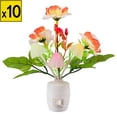 thumbnail image 1 of Iumwxz Plug in LED Flower Night Light with Color Changing Effects, Manual Push Button On Off Switch, Energy Efficient for Bedrooms, Hallways and Staircases, 1 of 9