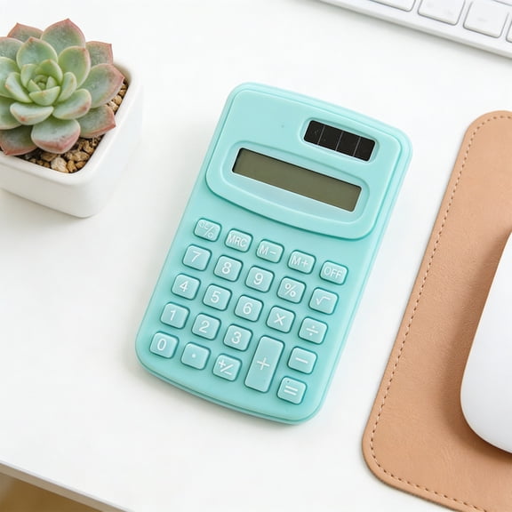 Iumwxz Pocket Calculator with Stand, 8 Digit LCD Display, 240 Functions, Large Non Stick Buttons, Automatic Tax Key and Reset Function for Office Indoor Home Use