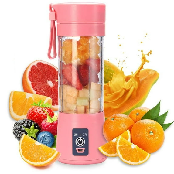 Iumwxz Portable Blenders Individual Juicer for Shakes Fruit Juicer Usb Rechargeable with 6 Blades Handheld Blenders for Sports Travel home decor christmas clearance outdoors indoor