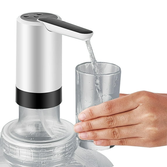 Iumwxz Portable Water Bottle Pump Dispenser for 5 Gallon Universal Bottles with USB Charging, Smart Quantitative Pumping 300ML 500ML 1000ML Continuous, Built in Rechargeable Battery for Home Outdoor