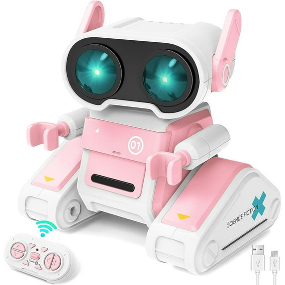 Iumwxz Rechargeable Remote Robot Toys Educational Rc Robot Gift 2.4g Robot Remote Control Intelligent Interactive Robot Color Changing Light and Music Home Decor christmas clearance indoor