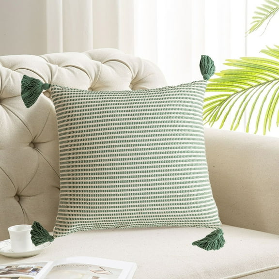 Iumwxz Romantic Sofa Pillow Cover with Exquisite Embroidery, Thick Comfortable Daily Pillow Not Stuffy or Hot, Modern Sketchy Cyber Style Cushion for Living Room Decor, 45x45cm 17.7x17.7in