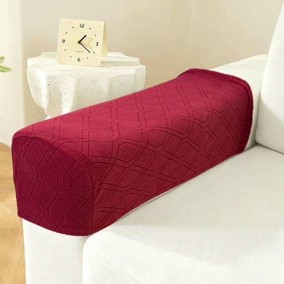 Iumwxz Sofa Armrest Covers 2 Pack Elastic Polyester Fabric Protective Slipcovers for Square Curved or Sloping Armrests Machine Washable Stain Resistant Sofa Protectors for Home Living Room