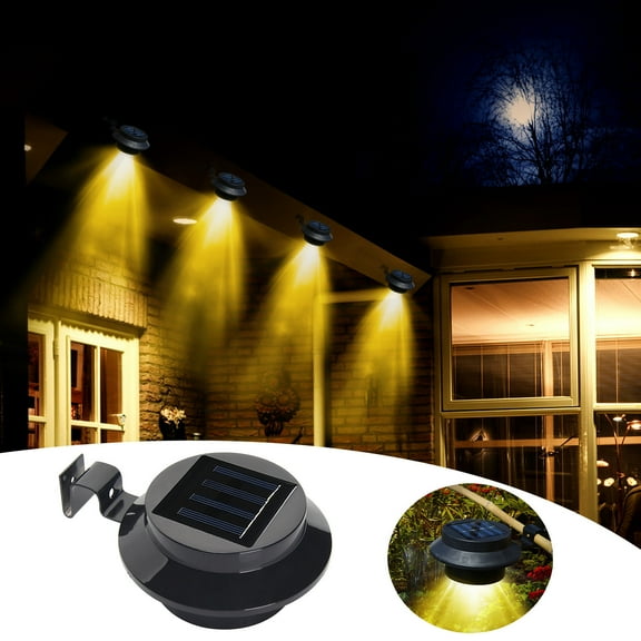 Iumwxz Solar Fence Lights Outdoor Waterproof with Enhanced Solar Panel Super Bright LED for Garden Yard Patio Walkway Landscape Decor Auto On Off 16 Hour Runtime