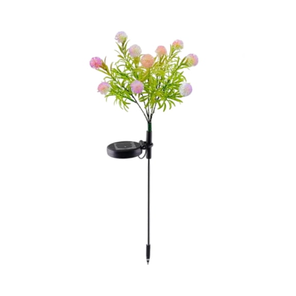 Iumwxz Solar Hydrangea Garden Stake Light, 60cm Tall Outdoor Solar Powered LED Landscape Light with Rainbow Colored Blades, Plastic and Metal Construction for Garden, Lawn, Walkway Decoration