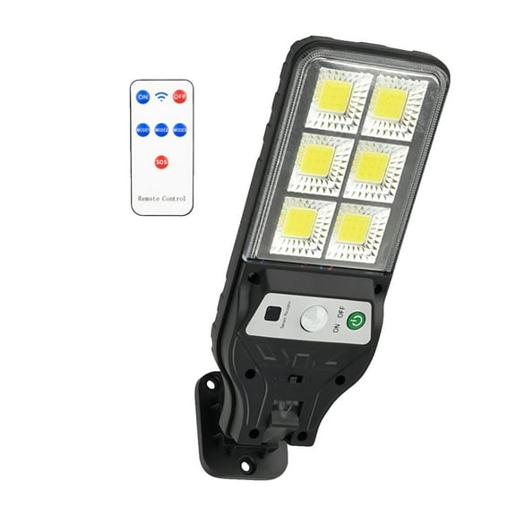 Iumwxz Solar Motion Sensor LED Street Light with Remote Control, 3 Modes Adjustable Bracket IP65 Waterproof Outdoor Wall Light for Patio Garage Yard