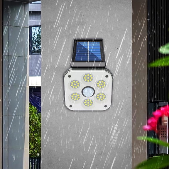 Iumwxz Solar Outdoor Lights with Motion Sensor, IP65 Waterproof, 3 Lighting Modes, Solar Powered Security Lights for Fence Yard Garden Patio Front Door Wall Installation