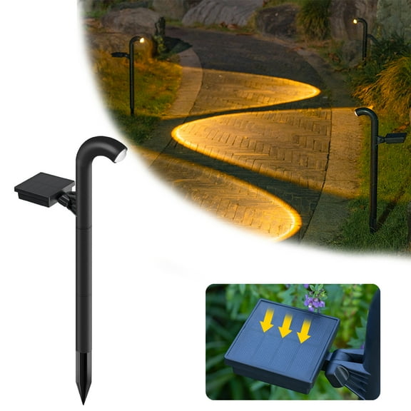 Iumwxz Solar Outdoor Spotlights with 2 High Brightness LEDs, IP55 Waterproof for Yard Garden Patio Walkway, Auto On Off, Wireless Solar Powered Landscape Lighting