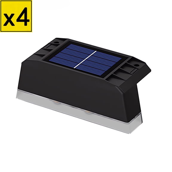 Iumwxz Solar Outdoor Wall Washer Light with Solar Panel Charging, Waterproof ABS Construction for Courtyard Garden Villa Stair Step Lighting, Warm Yellow Ambiance