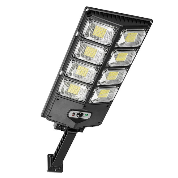 Iumwxz Solar Powered LED Street Light with Motion Sensor and Remote Control, Intelligent Induction Floodlight for Outdoor Garden Patio Yard Pathway
