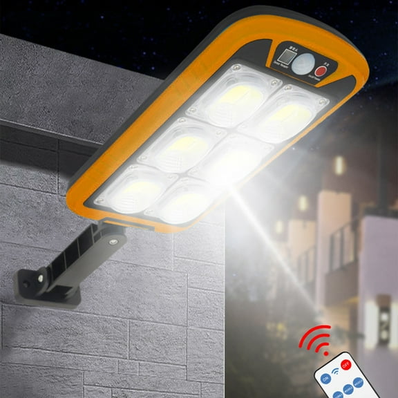 Iumwxz Solar Powered Outdoor Wall Light with Motion Sensor and Remote Control, IP65 Waterproof, 3 Lighting Modes, Dusk to Dawn Security Light for Yard Driveway Garden Parking Lot