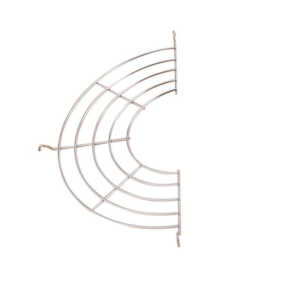 Iumwxz Stainless Steel Semi Circular Draining Rack for Pots and Pans, Oil Drainer with Stable Support Design for Reducing Grease in Food, Easy to Clean Kitchen Utensil