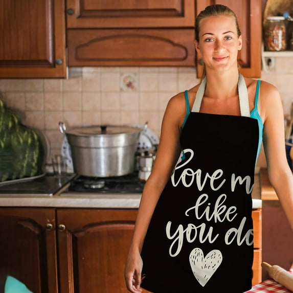 Iumwxz Tax Free Weekend 1pc Parent Adult The Family Kitchen Lovely Print Linen Family Aprons Valentine'S Day Gifts for Her and Him