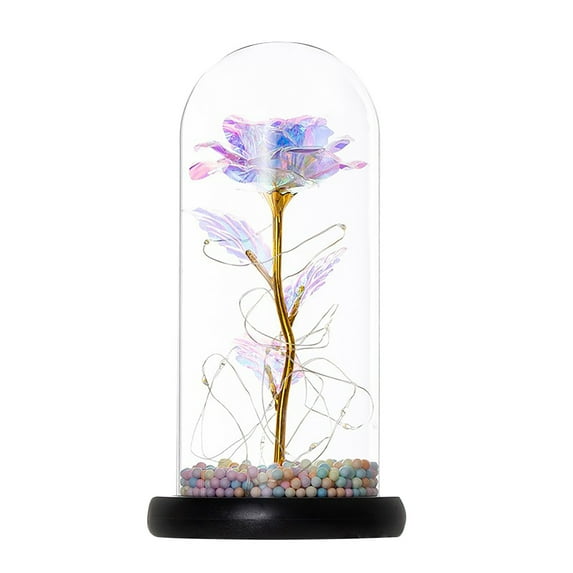 Iumwxz Up to 45% off Romantic Glass Rose Flower Wedding Led Light Decoration Valentine'S Day Gift Valentine'S Day Gifts for Her and Him