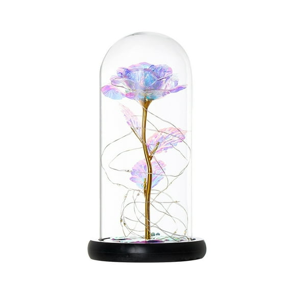 Iumwxz Up to 65% off Romantic Glass Rose Flower Wedding Led Decoration Valentine'S Day Gift Valentine'S Day Gifts for Her and Him