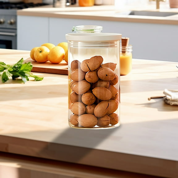 Iumwxz Vacuum Sealed Jar Tangerine Peel Storage Jar Food Grade Glass Jar Kitchen Miscellaneous Grain Storage Jar Tea Jar Modern Style Christmas Decorations Indoor