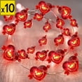 thumbnail image 1 of Iumwxz Valentine's Day LED Heart String Lights Decorations 2 Meters Long with 20 Red Bulbs for Indoor Outdoor Window Hanging Party Wedding Garden Ambiance, 1 of 8