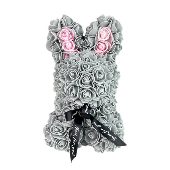 Iumwxz Valentines Day Gifts for Kids Valentine'S Day Simulation Rose Bunny Cuddle Bunny Birthday Gift Foam Bunny up to 50% off