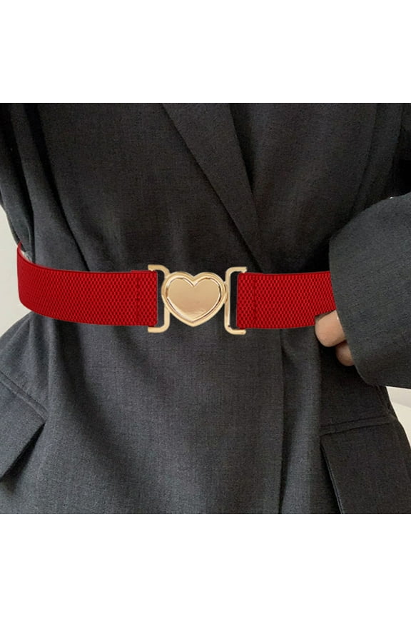 Women's Concealed Money Belt with Buckle Nylon Canvas Thin Waistband for Travel Business Trips Outdoor Adventures Red or White Elastic Narrow Belt for Skirts All Day Wear