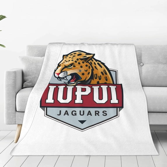 Iupui Jaguars Blanket Large Luxury Fleece Soft Anti-Static Anti-Pilling Flannel Bed Blanket
