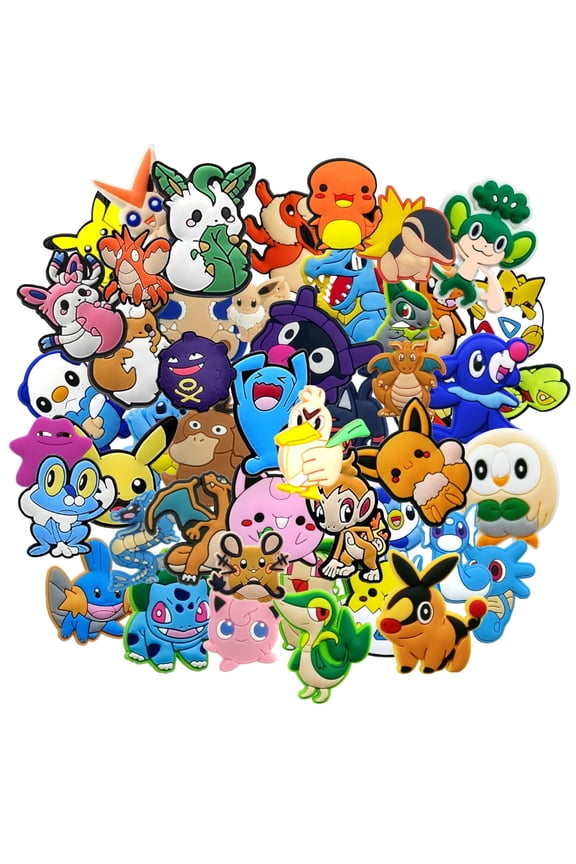 Japanese Anime Shoe Decoration Charms, Croc Charms, 27Pack, Multicolor