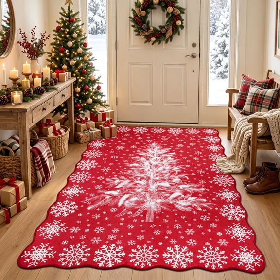 Ivalue 3x5 Rug Washable Christmas Rugs for Entryway Farmhouse Welcome Front Door Mat