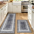 thumbnail image 1 of Ivalue Kitchen Rug Sets 2 Pieces Non Slip Kitchen Rugs and Mats Washable Kitchen Mats (Black), 1 of 11