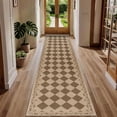 thumbnail image 1 of Ivalue 2x10ft Runner Rug for Hallway Non-Slip Washable Kitchen Rug Jute Woven Checkered Carpet Runners for Hallway Entryway Laundry Bedroom, 1 of 8