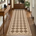 thumbnail image 1 of Ivalue Hallway Runner Rug 2'x 8' Non-Slip Jute Woven Kitchen Rug Low Pile Checkered Carpet Runners for Hallway Entryway Laundry Bedroom, 1 of 8