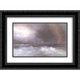 thumbnail image 1 of Ivan Aivazovsky 2x Matted 24x18 Black Ornate Framed Art Print 'Ship At Sea', 1 of 2