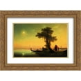 thumbnail image 1 of Ivan Aivazovsky 2x Matted 24x18 Gold Ornate Framed Art Print 'View on lagoon of Venice', 1 of 2