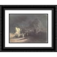 thumbnail image 1 of Ivan Aivazovsky 2x Matted 24x20 Black Ornate Framed Art Print 'Lunar night at the spring', 1 of 2
