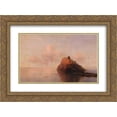thumbnail image 1 of Ivan Aivazovsky 2x Matted 24x20 Gold Ornate Framed Art Print 'After the shipwreck', 1 of 2