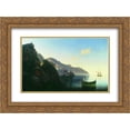 thumbnail image 1 of Ivan Aivazovsky 2x Matted 24x20 Gold Ornate Framed Art Print 'The Coast at Amalfi', 1 of 2