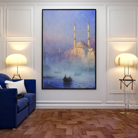 Ivan Aivazovsky Constantinople Mosquee de Top Khane Wall Art Reproduction, Russian Art Print, Unframed Paper Poster 8x10in