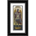 thumbnail image 1 of Ivan Bilibin 2x Matted 14x24 Black Ornate Framed Art Print 'Archangel Michael. Mosaic on the north side of the Church of the Virgin Uspeniya in Olshany', 1 of 2