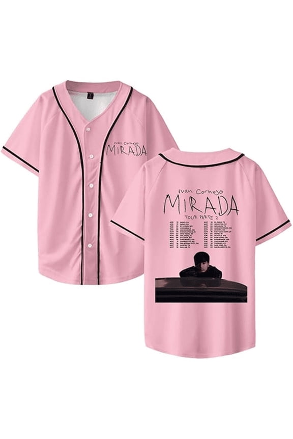 Ivan Cornejo 2025 Mirada Tour Baseball Jersey Cool Casual Short Sleeves Unisex Hip-Hop Clothing