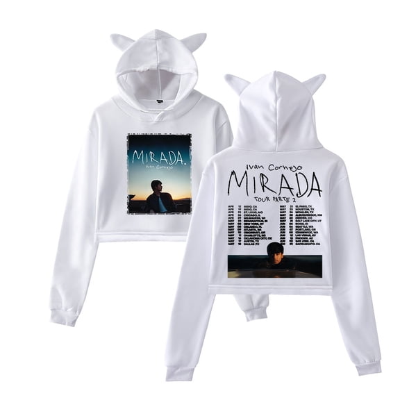 Ivan Cornejo 2025 Mirada Tour Dates Merch Pullover Female Cat Ears Hoodie Long Sleeve Tee