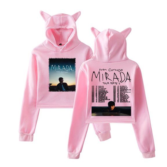 Ivan Cornejo 2025 Mirada Tour Dates Merch Pullover Female Cat Ears Hoodie Long Sleeve Tee