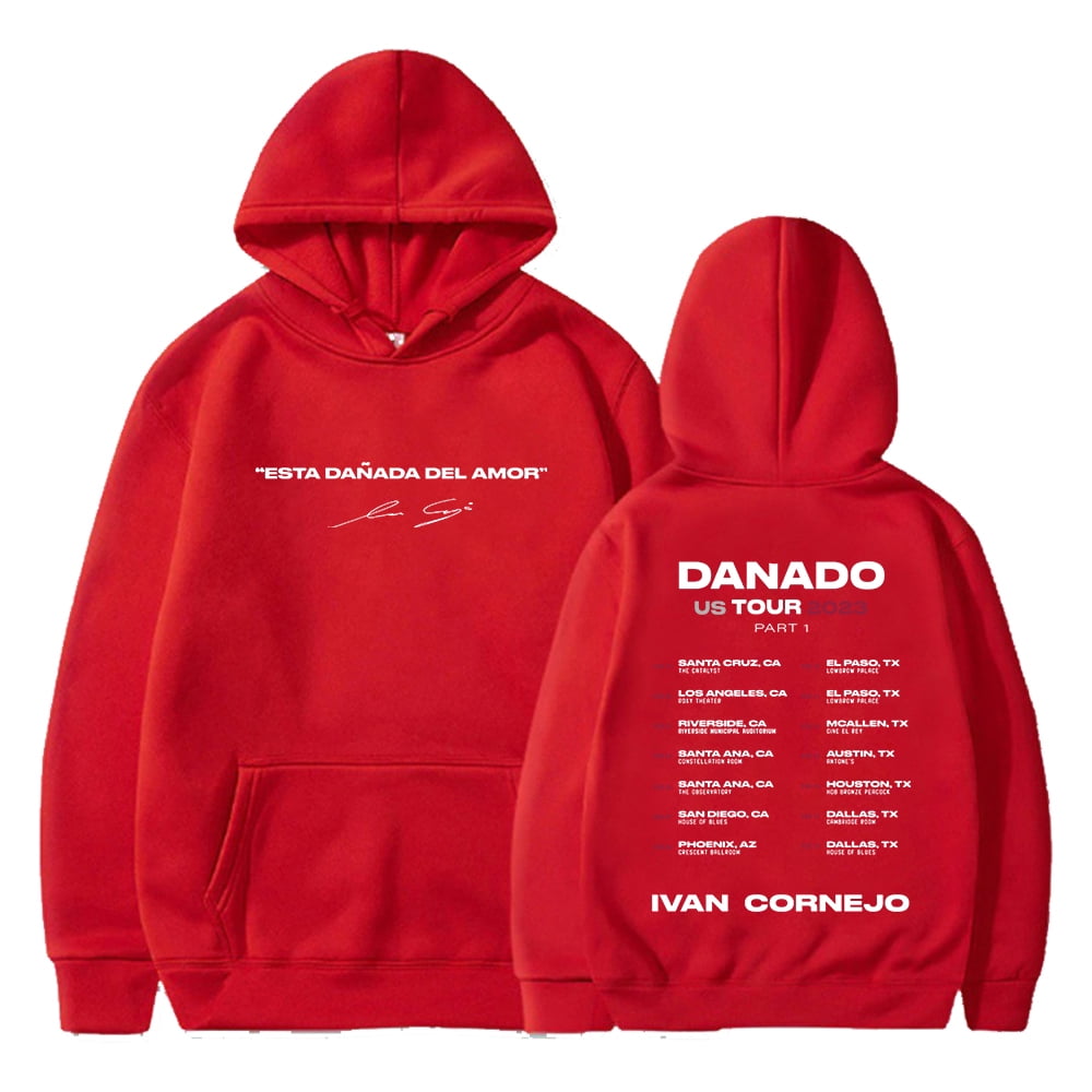 Ivan Cornejo Danado US Tour 2023 Hoodie Long Sleeve Sweatshirts Hip Hop ...