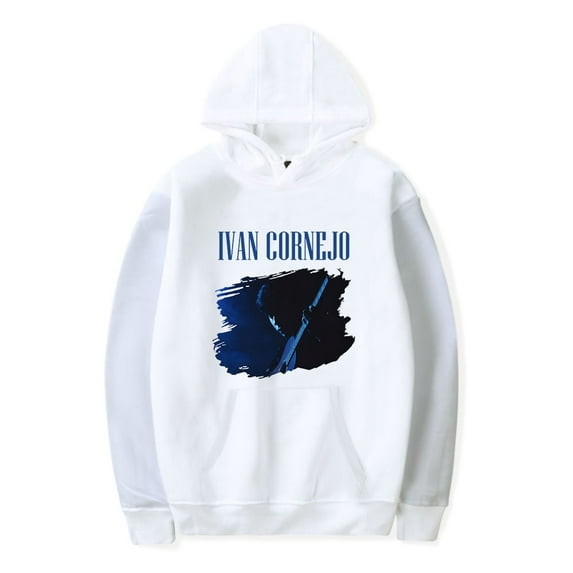 Ivan Cornejo Merch Hoodie Long Blue Guitar Graffiti Sleeve Hoodies Fashion Men Women Sweatshirt Tracksuit Pullover Coat