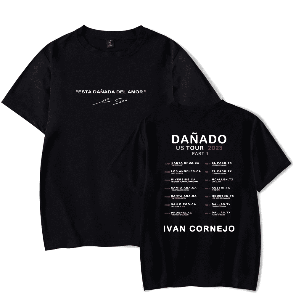 Ivan Cornejo Merch Ivan Cornejo Dañado Tour Merch T-Shirt Short Sleeve
