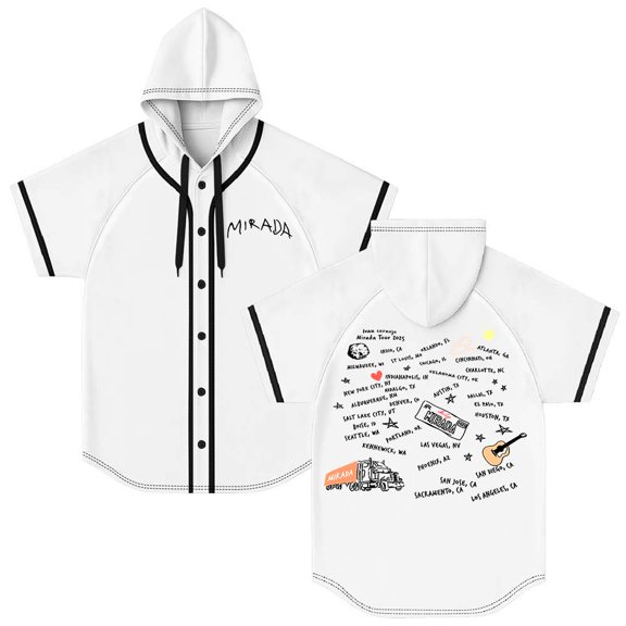 Ivan Cornejo Mirada Tour 2025 Merch Hooded Baseball Jersey Short Sleeve Shirt Women Men Crewneck Tee