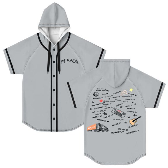 Ivan Cornejo Mirada Tour 2025 Merch Hooded Baseball Jersey Short Sleeve Shirt Women Men Crewneck Tee