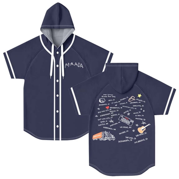 Ivan Cornejo Mirada Tour 2025 Merch Hooded Baseball Jersey Short Sleeve Shirt Women Men Crewneck Tee