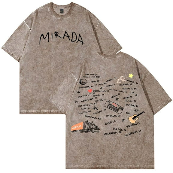 Ivan Cornejo Mirada Tour 2025 Merch T-Shirt Cotton Wash Tee Women Men Short Sleeve Casual Crewneck Tee