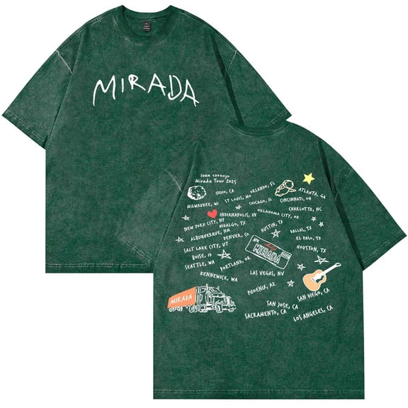 Ivan Cornejo Mirada Tour 2025 Merch T-Shirt Cotton Wash Tee Women Men Short Sleeve Casual Crewneck Tee